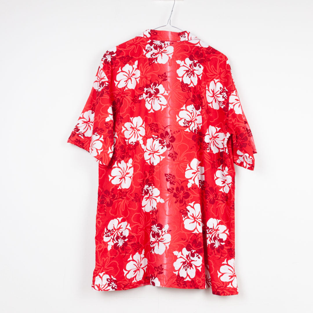 VIN-SHI-24208 Vintage πουκάμισο hawaiian print unisex 2XL