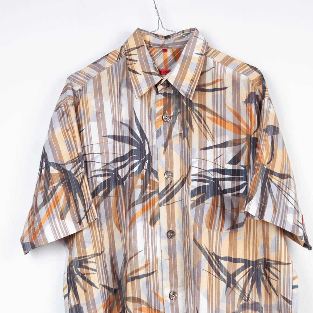 VIN-SHI-24205 Vintage πουκάμισο hawaiian print unisex M