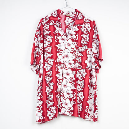 VIN-SHI-24197 Vintage πουκάμισο hawaiian print unisex XL