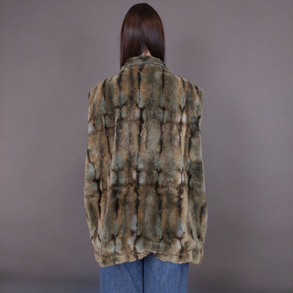 VIN-OUTW-33595 Vintage γιλέκο γούνινο made in Milano L-XL