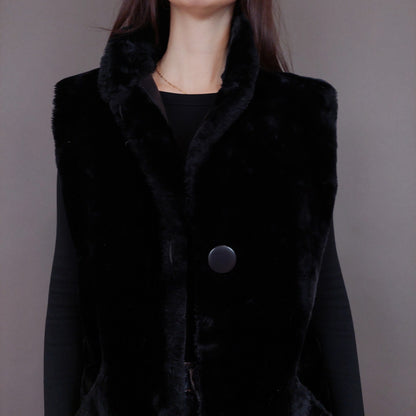 VIN-OUTW-33594 Vintage γιλέκο γούνινο Yessica S-M