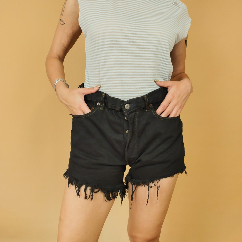 VIN-TR-27859 Vintage denim shorts μαύρο Levi's S-M