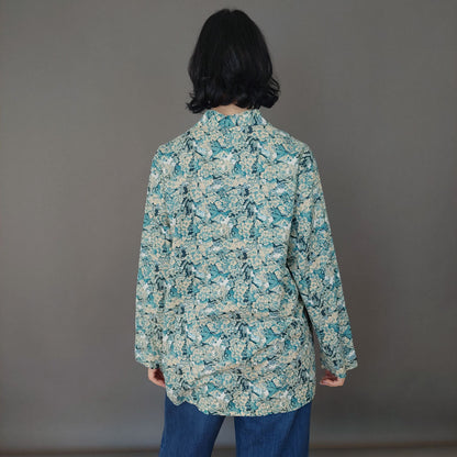 VIN-BLO-26780 Vintage πουκάμισο floral L-XL