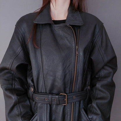 VIN-OUTW-33611 Vintage δερμάτινο jacket perfecto L-XL