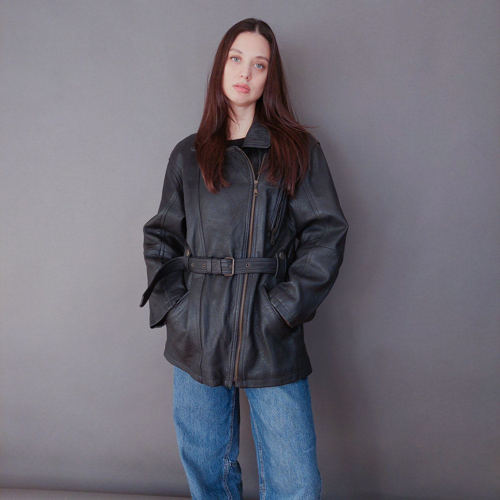 VIN-OUTW-33612 Vintage δερμάτινο jacket perfecto M