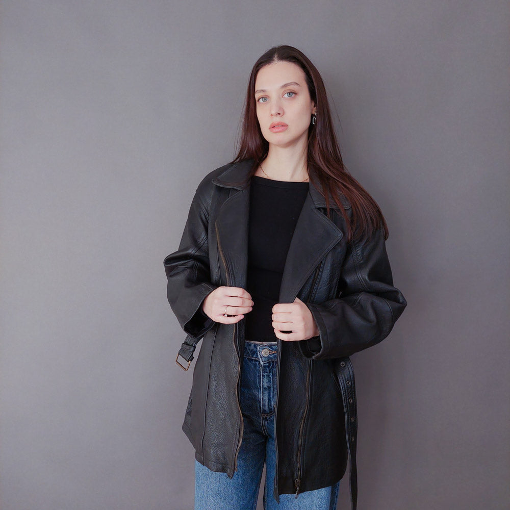 VIN-OUTW-33612 Vintage δερμάτινο jacket perfecto M