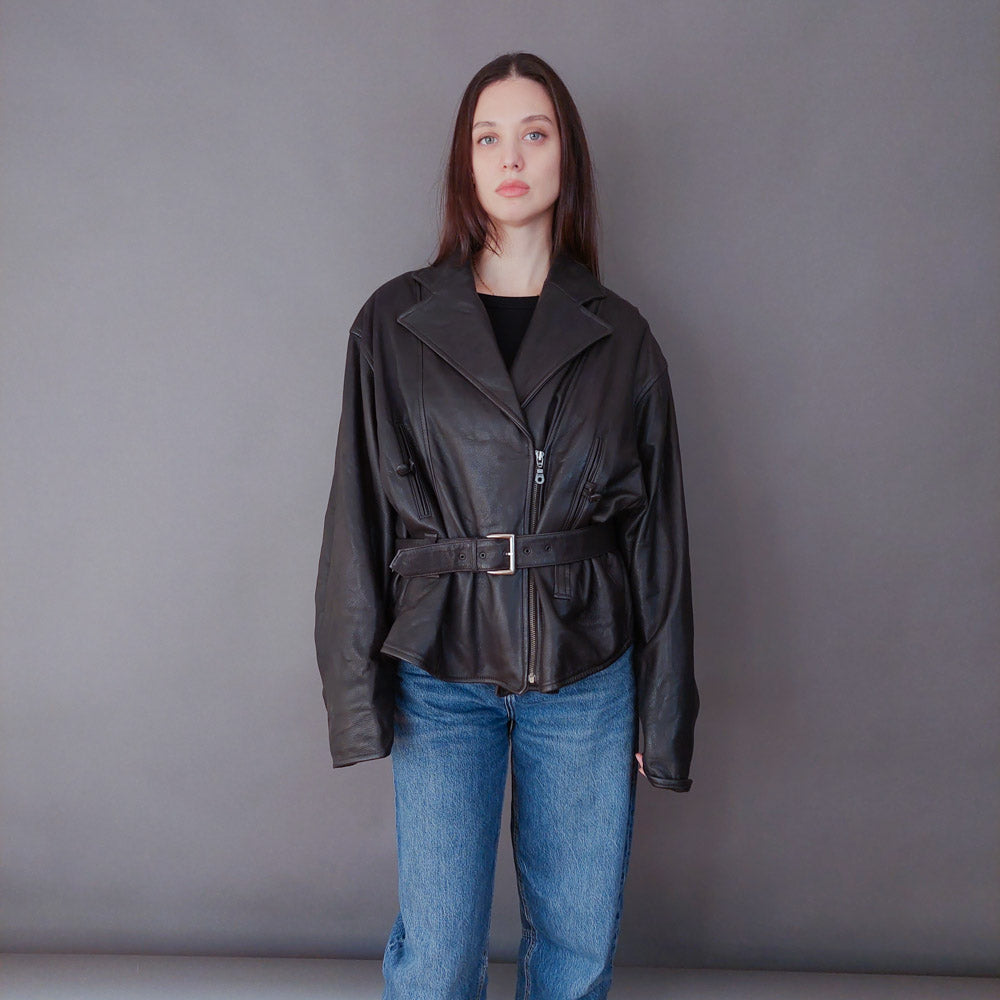 VIN-OUTW-33612 Vintage δερμάτινο jacket perfecto M