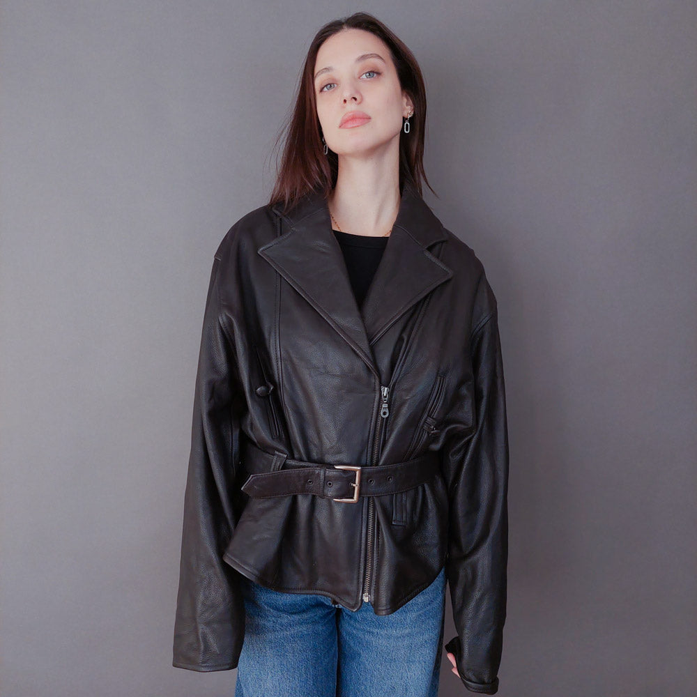 VIN-OUTW-33612 Vintage δερμάτινο jacket perfecto M