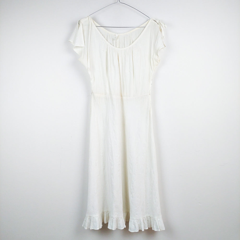 VIN-DR-27665 Vintage φόρεμα λευκό boho S-M