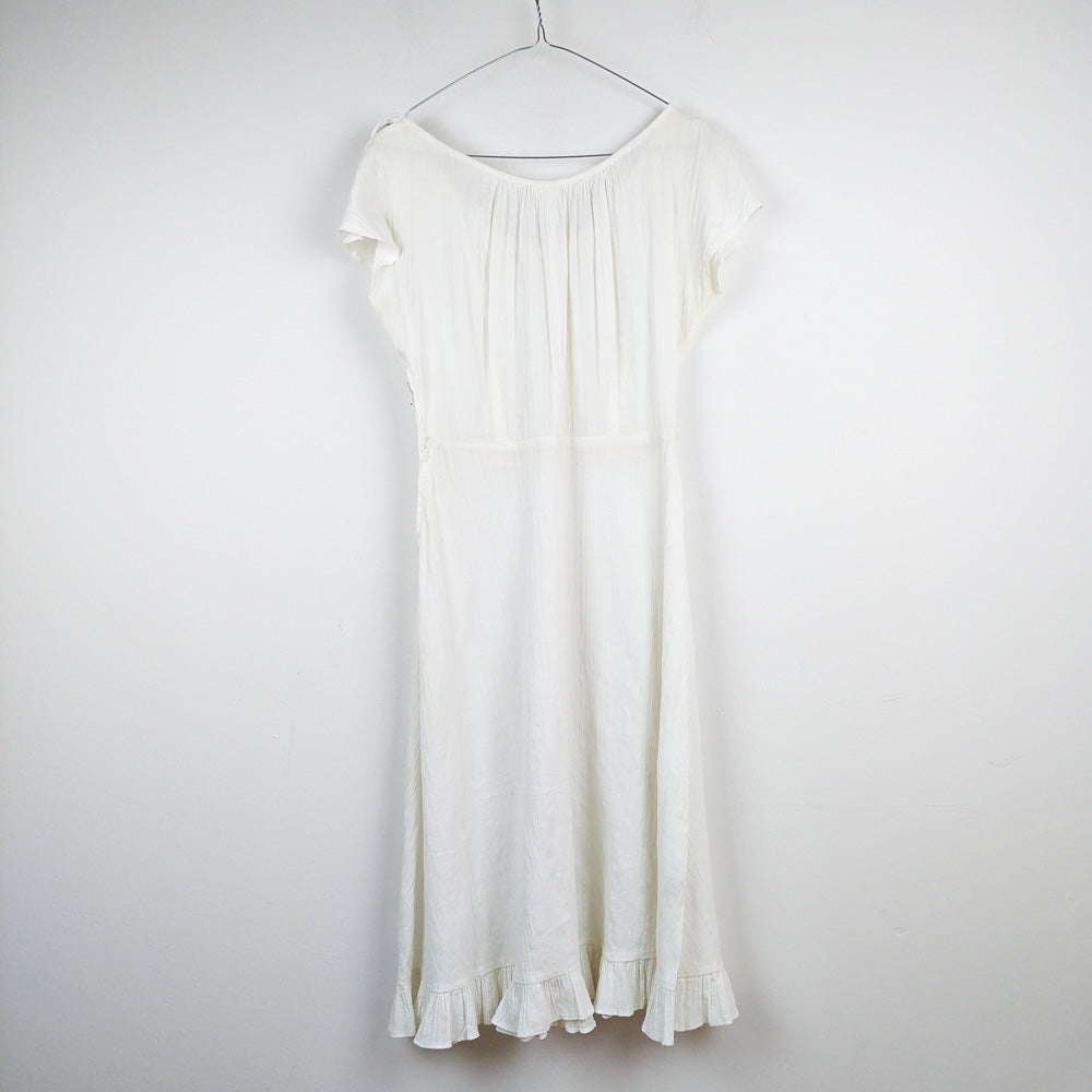 VIN-DR-27665 Vintage φόρεμα λευκό boho S-M