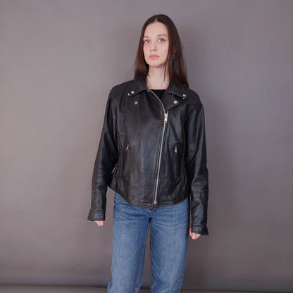 VIN-OUTW-33616 Vintage δερμάτινο jacket perfecto M