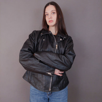 VIN-OUTW-33616 Vintage δερμάτινο jacket perfecto M