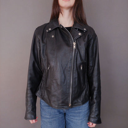 VIN-OUTW-33616 Vintage δερμάτινο jacket perfecto M