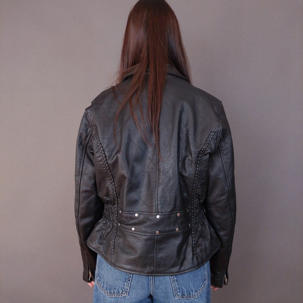 VIN-OUTW-33616 Vintage δερμάτινο jacket perfecto M