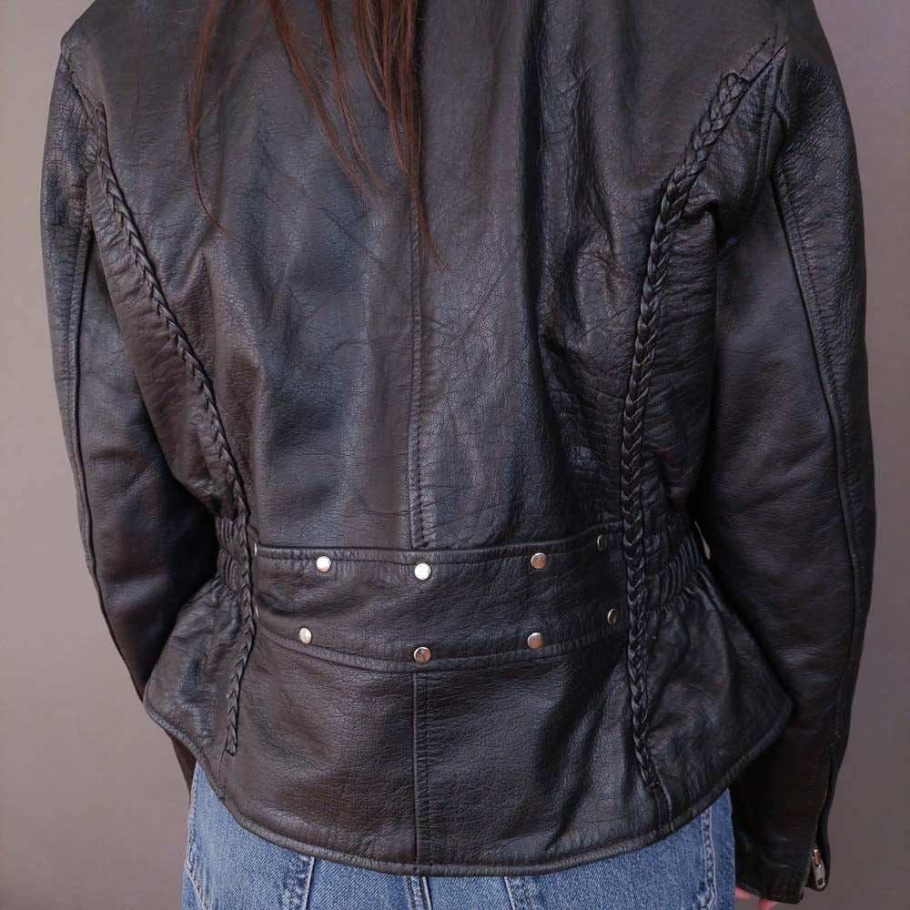 VIN-OUTW-33616 Vintage δερμάτινο jacket perfecto M