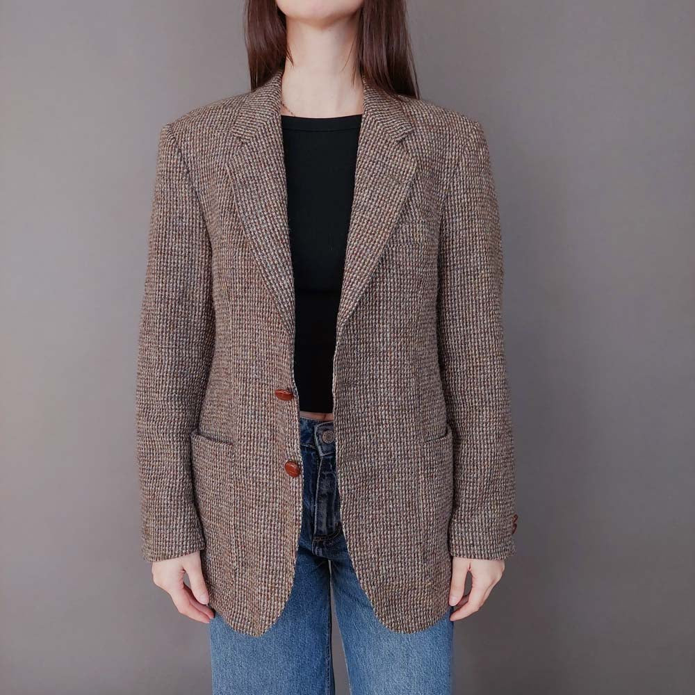 VIN-OUTW-33508 Vintage σακάκι μάλλινο Harris Tweed