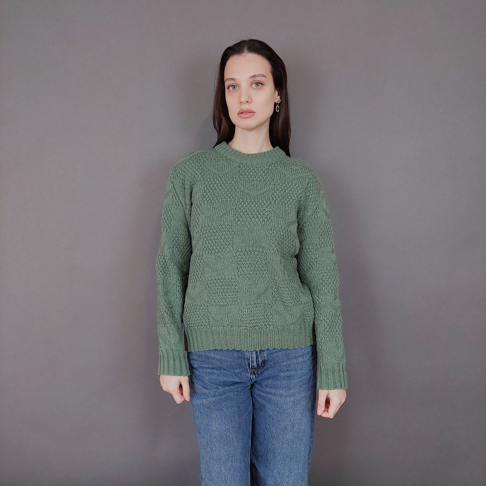 VIN-KNIT-33561 Vintage πλεκτή μπλούζα irish style S-M