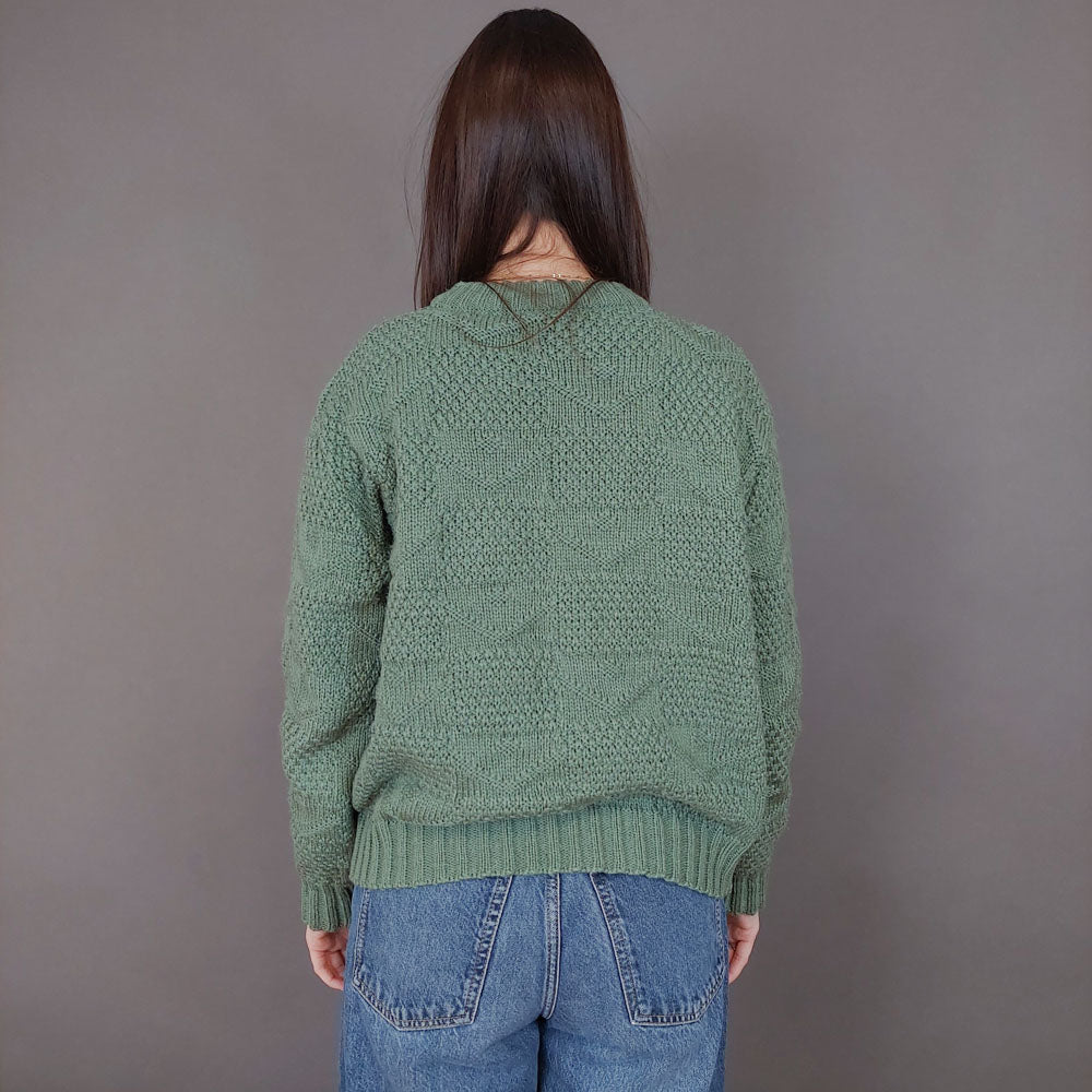 VIN-KNIT-33561 Vintage πλεκτή μπλούζα irish style S-M