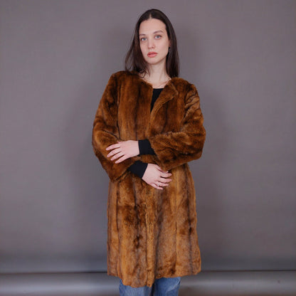 VIN-OUTW-33608 Vintage γούνα οικολογική με funky φόδρα S-M