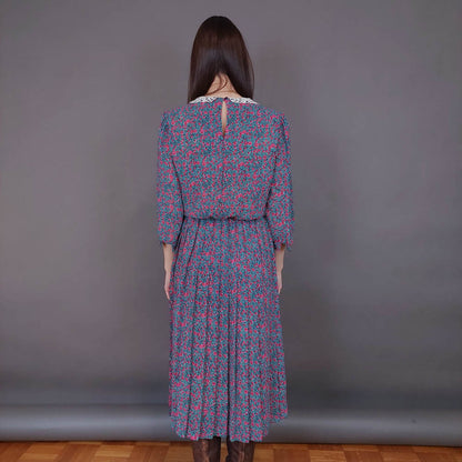 VIN-DR-33585 Vintage φόρεμα φλοράλ Μ