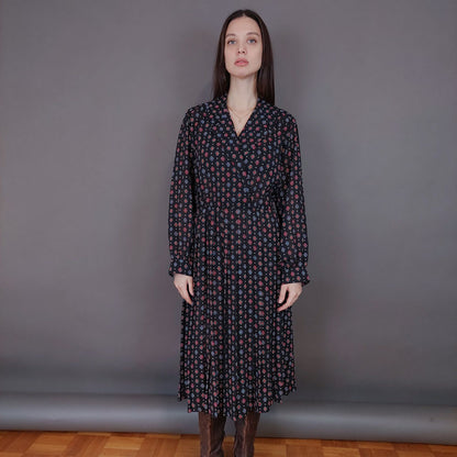 VIN-DR-33584 Vintage φόρεμα εμπριμέ M