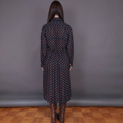 VIN-DR-33584 Vintage φόρεμα εμπριμέ M