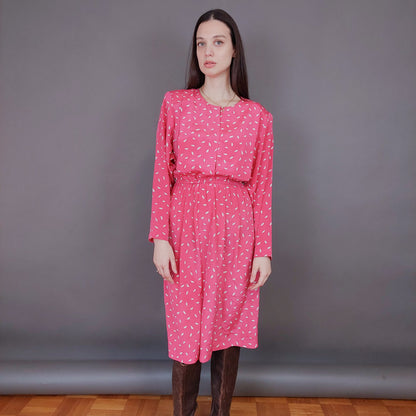 VIN-DR-33582 Vintage φόρεμα εμπριμέ Μ