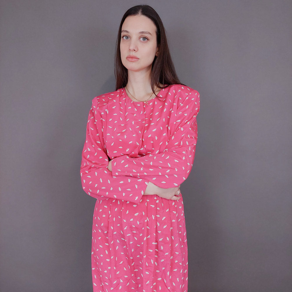 VIN-DR-33582 Vintage φόρεμα εμπριμέ Μ