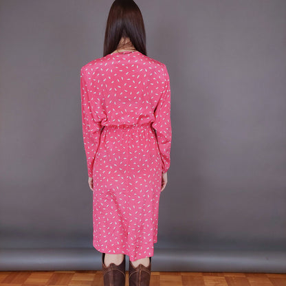 VIN-DR-33582 Vintage φόρεμα εμπριμέ Μ