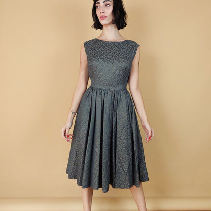VIN-DR-25412 Vintage φόρεμα εμπριμέ M