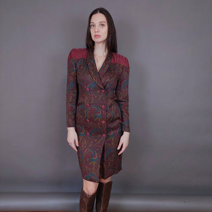 VIN-DR-33579 Vintage φόρεμα εμπριμέ S