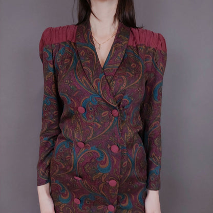 VIN-DR-33579 Vintage φόρεμα εμπριμέ S