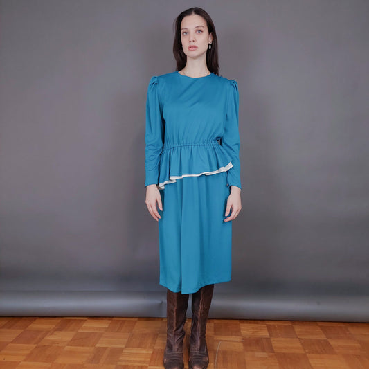 VIN-DR-33577 Vintage φόρεμα βεραμάν M-L