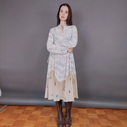 VIN-DR-33575 Vintage φόρεμα εμπριμέ M-L