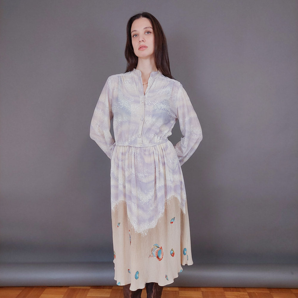 VIN-DR-33575 Vintage φόρεμα εμπριμέ M-L