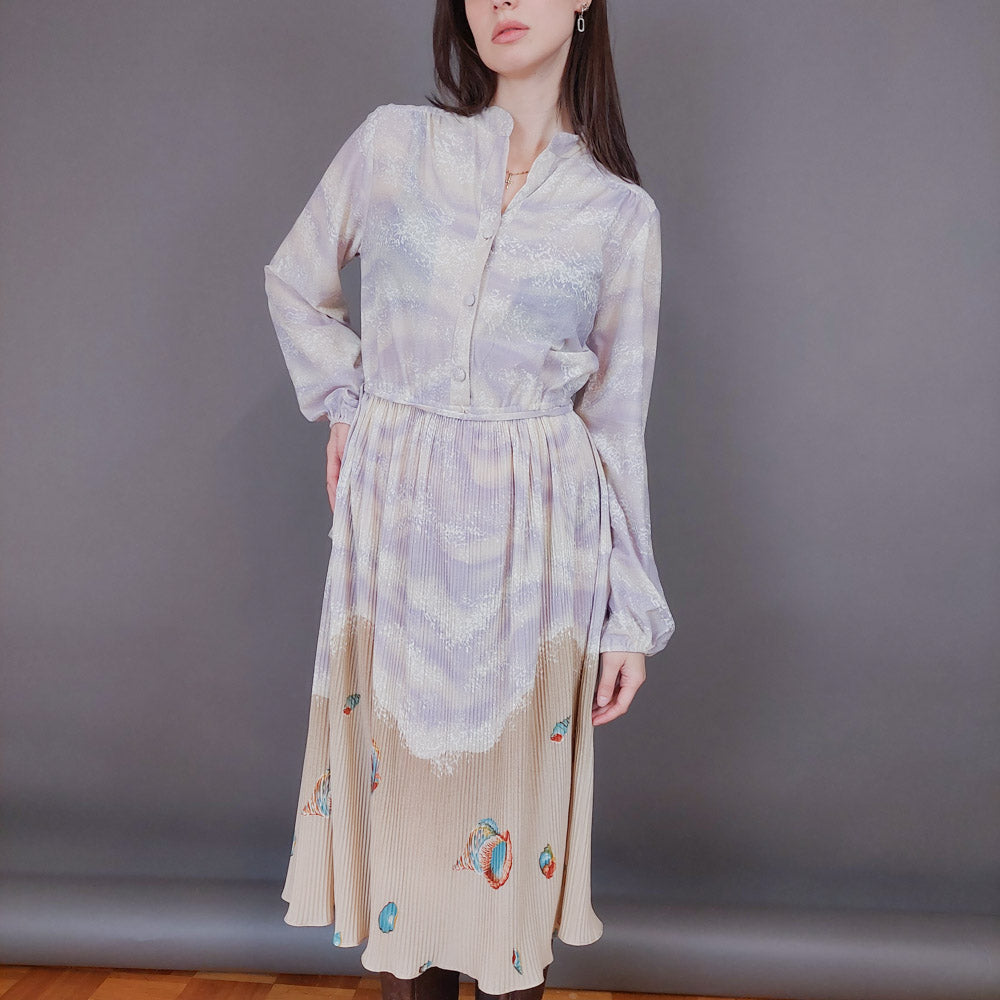 VIN-DR-33575 Vintage φόρεμα εμπριμέ M-L