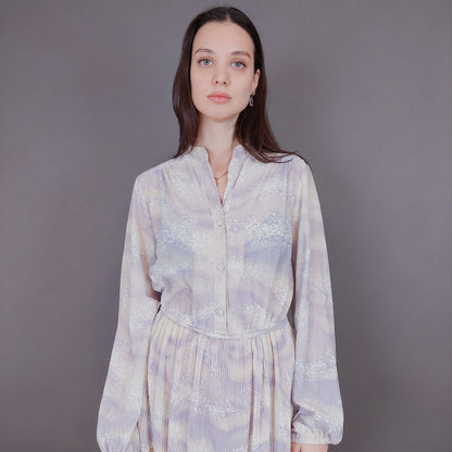 VIN-DR-33575 Vintage φόρεμα εμπριμέ M-L