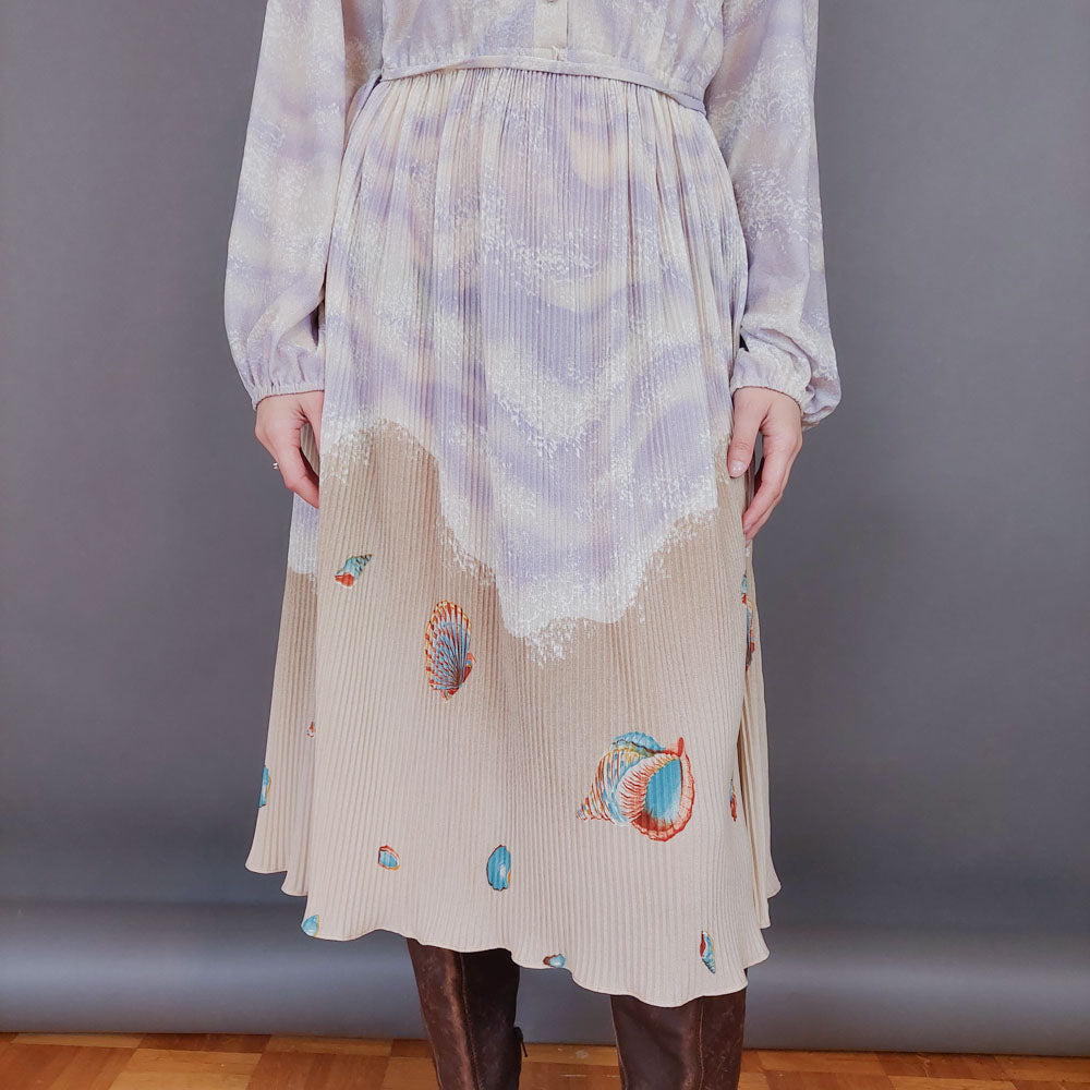 VIN-DR-33575 Vintage φόρεμα εμπριμέ M-L