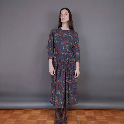 VIN-DR-33574 Vintage φόρεμα φλοράλ Μ