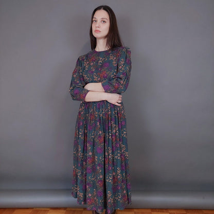 VIN-DR-33574 Vintage φόρεμα φλοράλ Μ