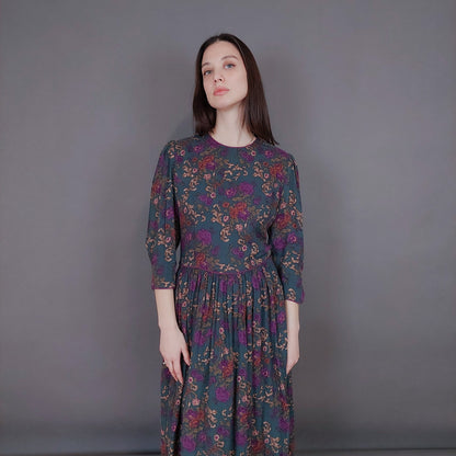 VIN-DR-33574 Vintage φόρεμα φλοράλ Μ