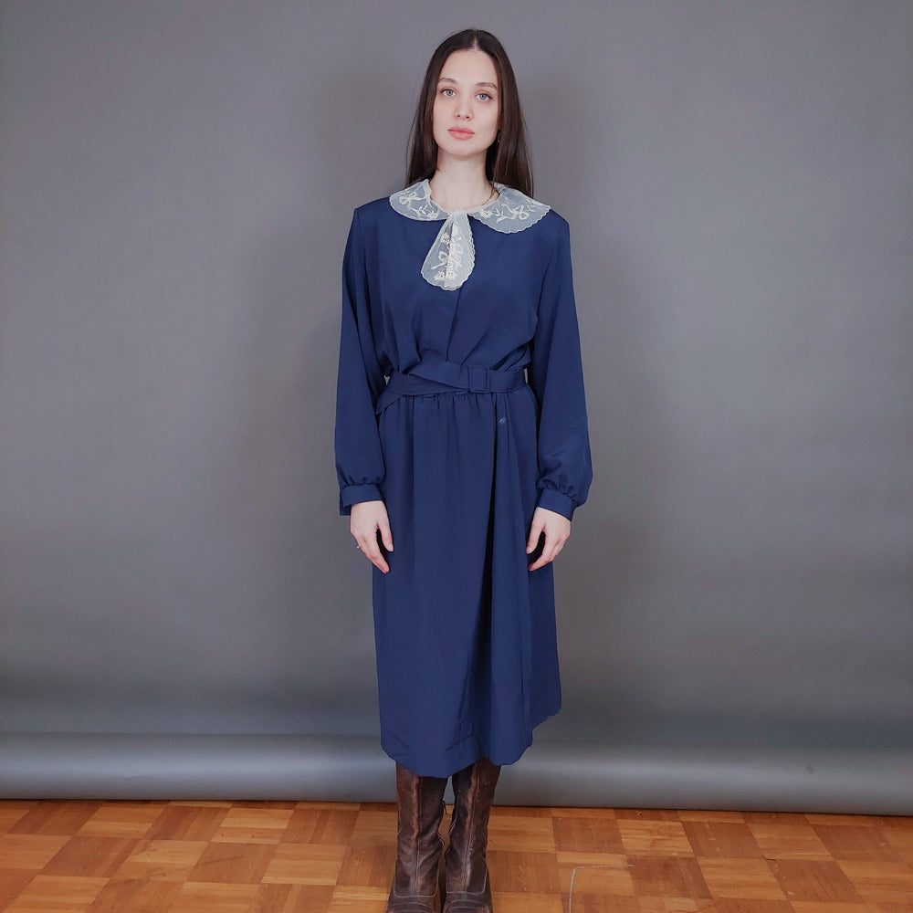 VIN-DR-33573 Vintage φόρεμα μπλε L