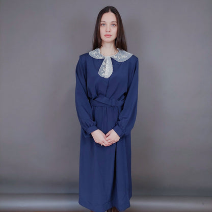 VIN-DR-33573 Vintage φόρεμα μπλε L