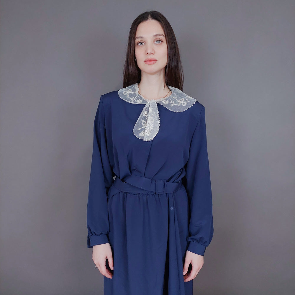 VIN-DR-33573 Vintage φόρεμα μπλε L