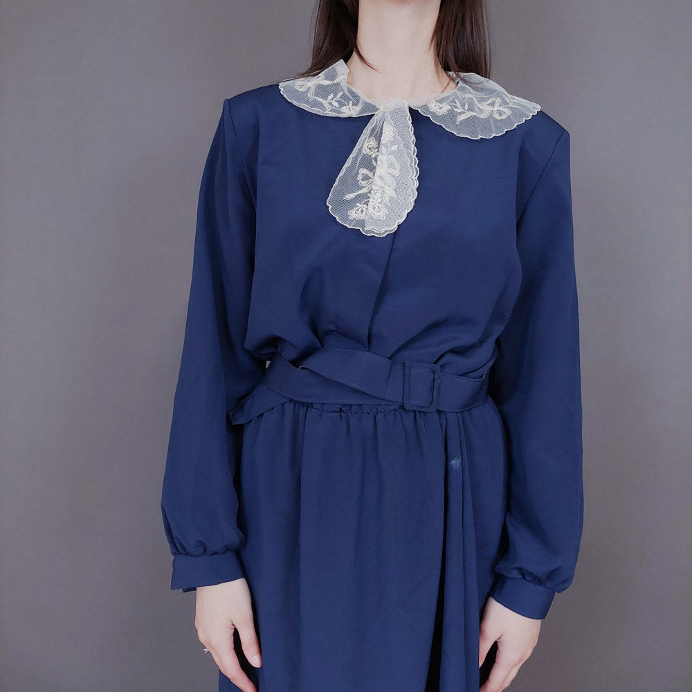 VIN-DR-33573 Vintage φόρεμα μπλε L