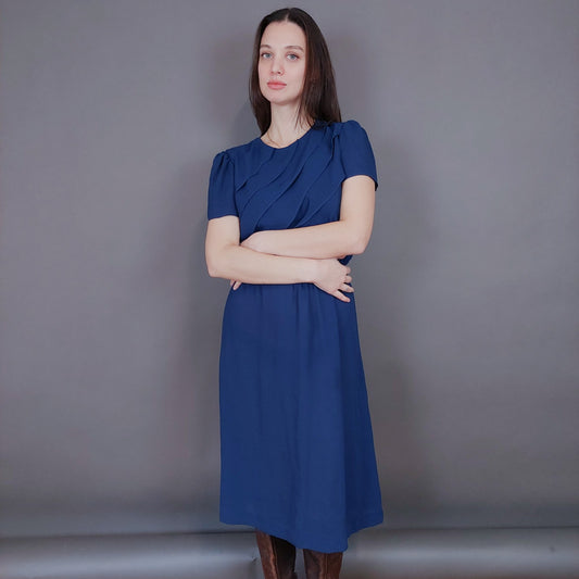 VIN-DR-33572 Vintage φόρεμα μπλε S-M