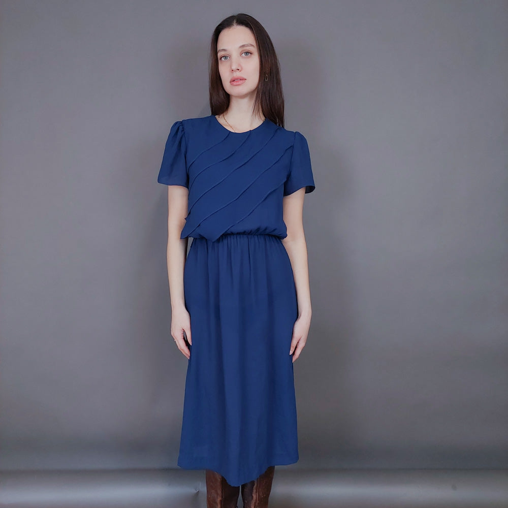 VIN-DR-33573 Vintage φόρεμα μπλε L