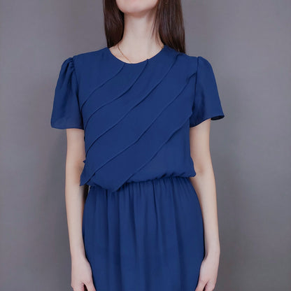 VIN-DR-33572 Vintage φόρεμα μπλε S-M