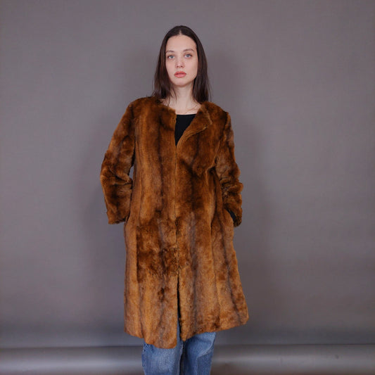 VIN-OUTW-33608 Vintage γούνα οικολογική με funky φόδρα S-M