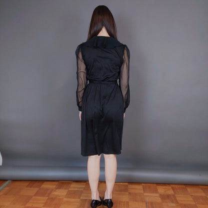 VIN-DR-33571 Vintage φόρεμα μαύρο S